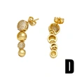 Hot selling water drop round earrings personality versatile inlaid zircon gold-plated earrings erv31