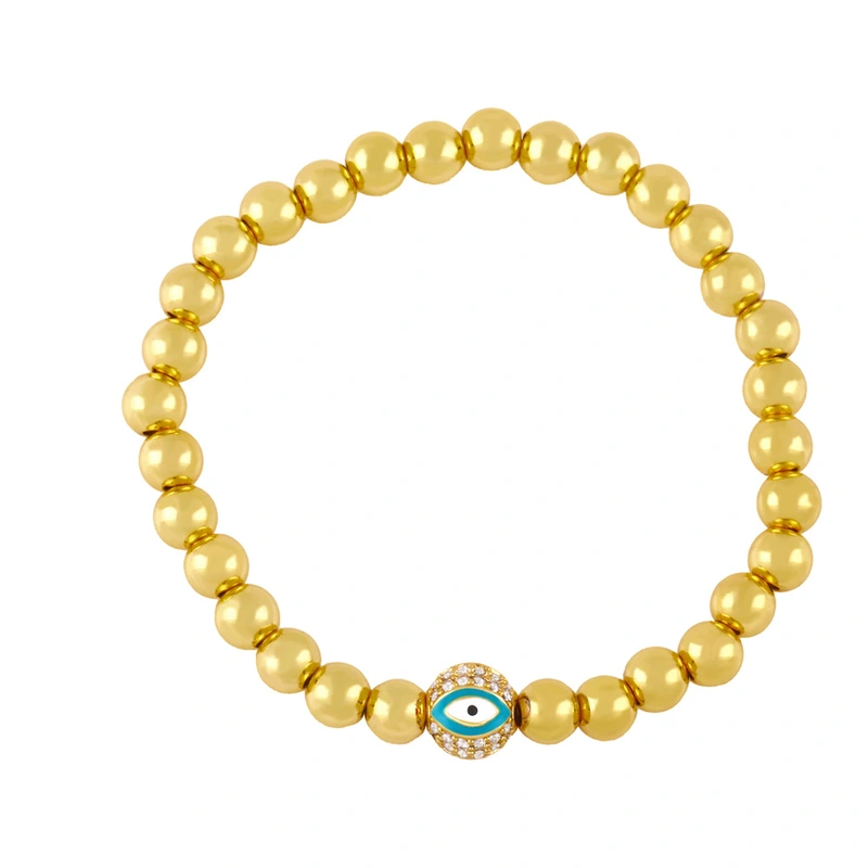 Clearance jewelry 18K gold plated devil eye bracelet European and American flower heart bracelet hand jewelry bre33