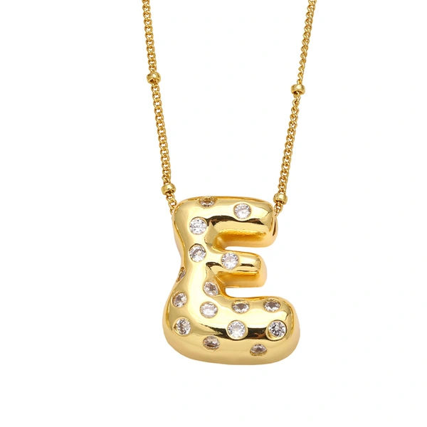 AS jewelry new fat 26 English letters pendant necklace gold-plated zircon clavicle chain nkq97