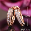 Hot selling U-shaped geometric zircon earrings with European and American super sparkle and full diamond earrings for women