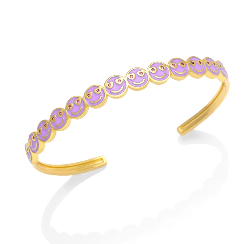 Clearance color oil drop smiley face bracelet personality niche design Internet celebrity student girlfriend bracelet brg26