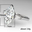 New women's banquet inlaid horse eye zircon ring European and American creative simulation diamond ring engagement ring