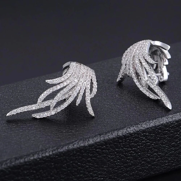  Fan-shaped imitation tassel earrings, octopus temperament design earrings, vintage high-end full-studded female earrings