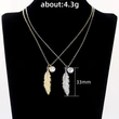 New Bohemian retro feather pendant necklace female creative tassel personality sweater chain