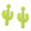 Clearance sale hot selling rice bead earrings personality Bohemian cactus sewn rice bead earrings err16