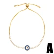 European and American jewelry devil eye bracelet personality full diamond zircon blue eye bracelet fashion hand jewelry brk12