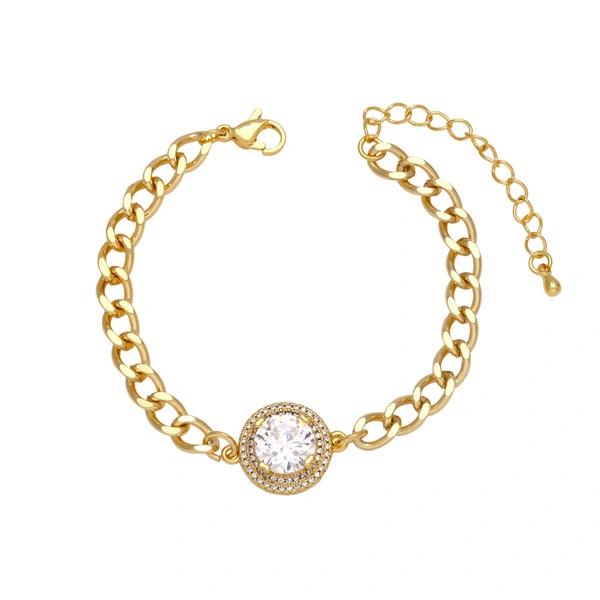 Clearance Europe and the United States hot selling colored gemstone bracelets for women gold-plated zircon jewelry wholesale brd43