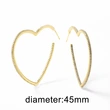 AS jewelry European and American new copper plated 18k gold love heart-shaped hollow zircon earrings earrings erz90