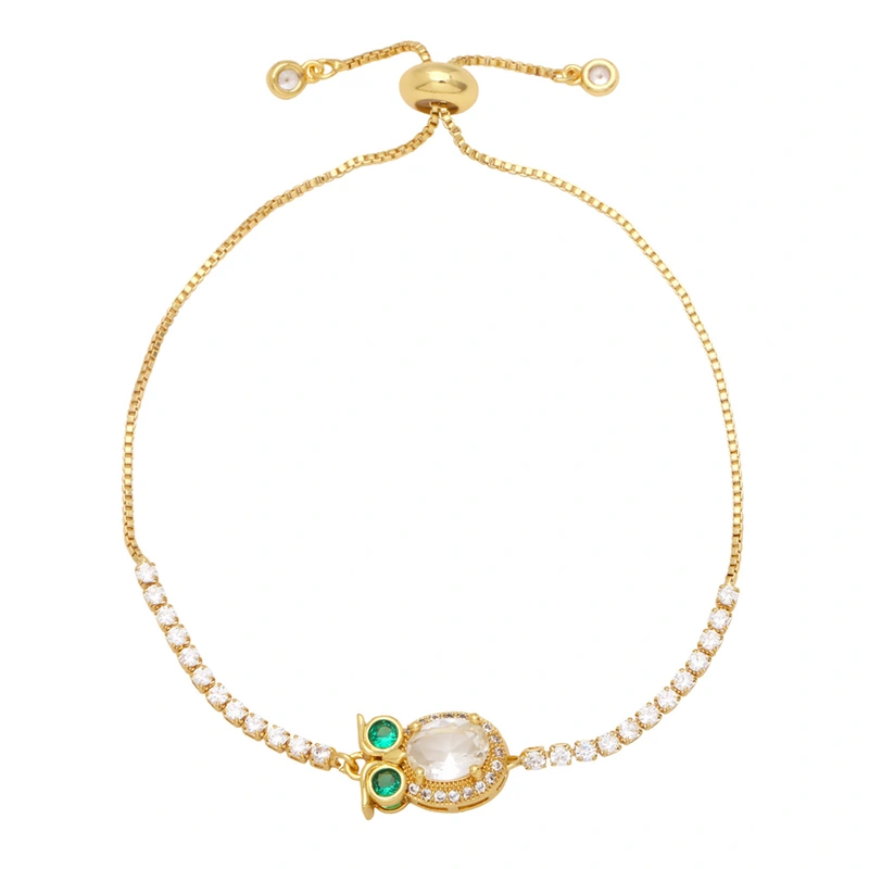 Clearance sale European and American style owl bracelet unisex fashion niche design versatile zircon bracelet brg09