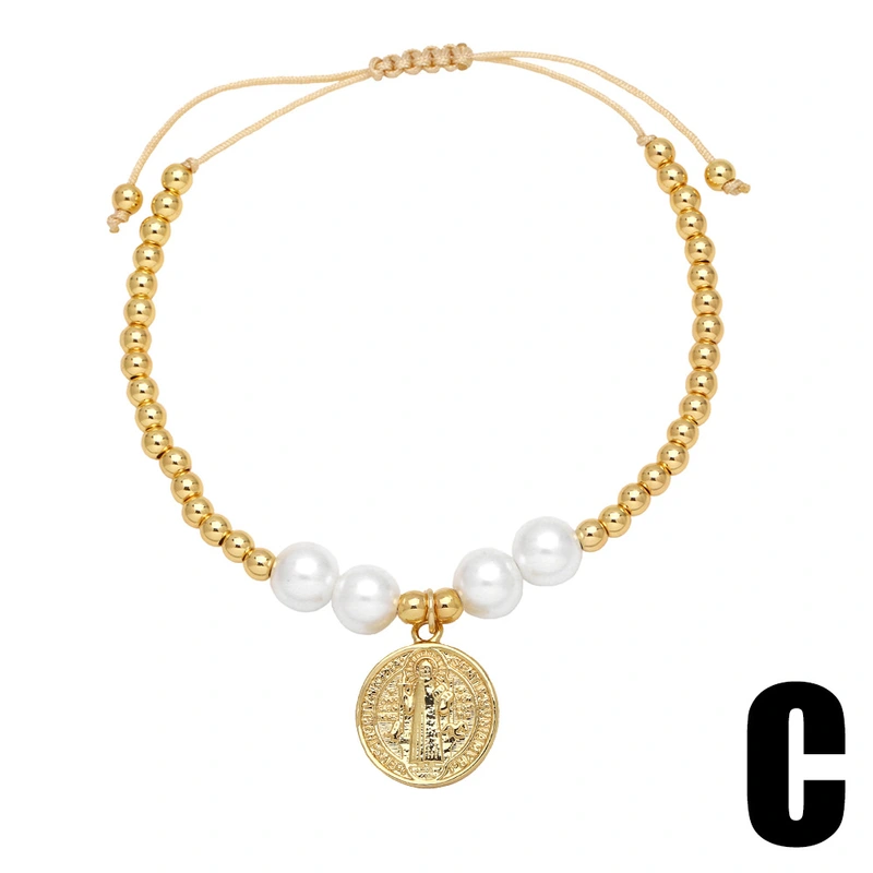 AS jewelry hot selling Virgin Mary pendant bracelet gold-plated zircon bracelet bre01