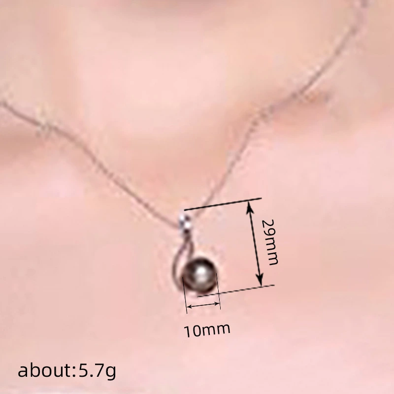   Hot selling colorful imitation pearl necklace French retro temperament pendant simple fashion light luxury necklace