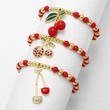 AS jewelry fruit cherry pendant red beaded bracelet hand jewelry brb81 bracelet