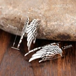 Trendy angel wing ear clips, wing ear hooks, classic style non-pierced earrings for Valentine's Day as a gift for your girlfriend