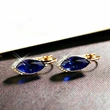  Temperamental design earrings inlaid with marquise-shaped glass earrings, best-selling fashion all-match earrings
