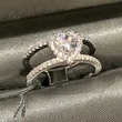  New double-layer love ring for women, princess-style luxury ring, factory direct sales, elegant lady style