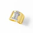 AS jewelry European and American hot-selling gold-plated glossy white K26 English letter ring ring rir75 ring