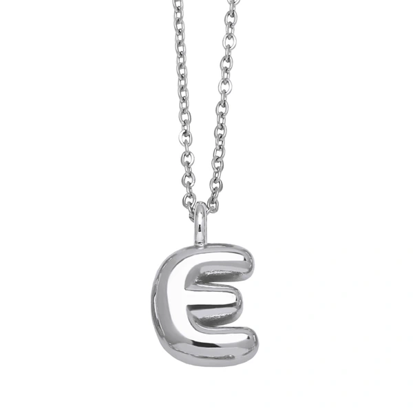 European and American hot-selling jewelry 26 English letters pendant necklace hip-hop smooth gold-plated clavicle chain nkp13