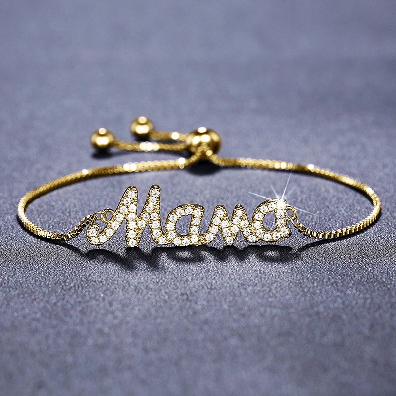 Manufacturers wholesale mama bracelet women's exquisite micro-inlaid zircon jewelry ladies elegant everyday accessories