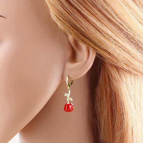 AS jewelry European and American hot selling copper plated 18k gold boys and girls racket earrings earrings era377 earrings