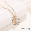   Hot selling simple necklace for women square geometric zircon necklace daily matching fashion popular style