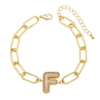 AS jewelry European and American hot-selling copper plated 18k gold zircon 26 English letters love bracelet jewelry brh51