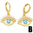 European and American personality exaggerated devil eye earrings female temperament versatile eyes inlaid with colored diamond earrings era201