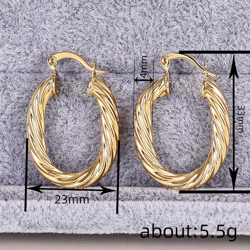 Middle Eastern factory direct sales earrings for women, U-shaped spiral niche accessories, Maillard super hot style