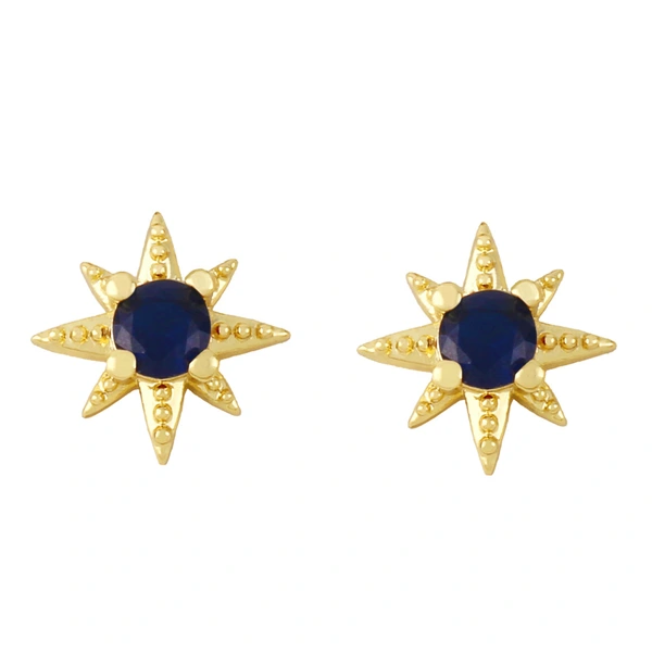 European and American new simple star diamond earrings niche high-end six-pointed star earrings net celebrity jewelry ery85