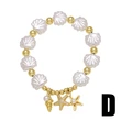 AS jewelry hot selling pearl shell ocean style conch starfish pendant bracelet brf68