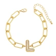 AS jewelry European and American hot-selling copper plated 18k gold zircon 26 English letters love bracelet jewelry brh51