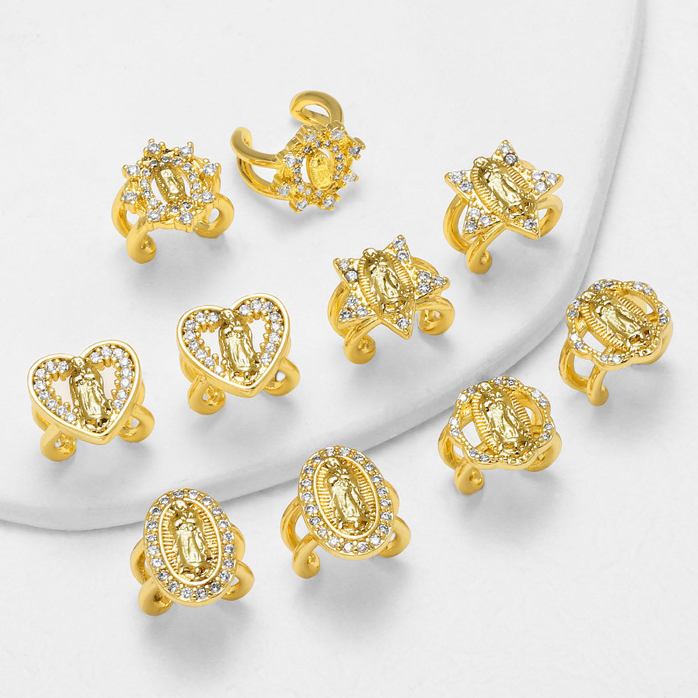 AS jewelry European and American love Virgin Mary earrings no ear piercing ear clip ers01 earrings