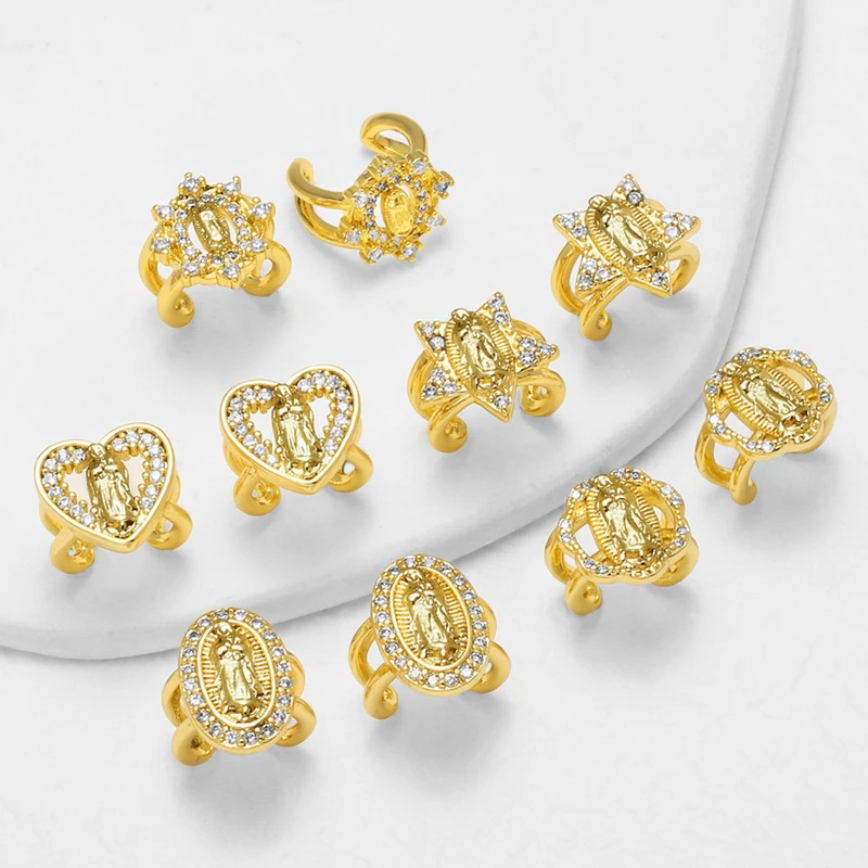 AS jewelry European and American love Virgin Mary earrings no ear piercing ear clip ers01 earrings