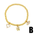 Clearance European and American love eye round bead gold-plated elastic bracelet star moon boy girl bracelet brd15