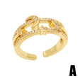 Clearance European and American high-end ring personality trend double-layer opening star moon love ring rin89