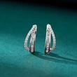  European and American simple line earrings fashionable design inlaid zircon jewelry popular hot earrings