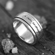  Manufacturer's new laser engraved English ring, niche design, plain ring, daily commuting style, all-match ring