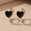  Commuting sweet cool love heart drop oil earrings women exquisite daily matching earrings fashionable sweet popular style