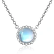  Elegant and lustrous pendant necklace, hot selling imitation moonstone, popular and fashionable niche design