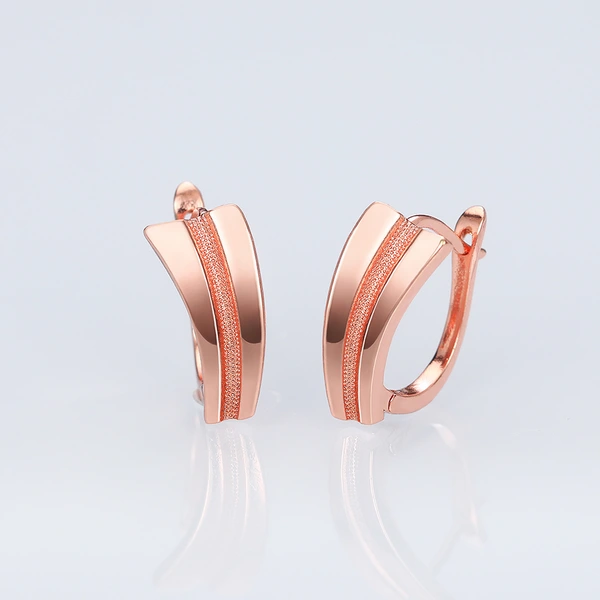 Joom's new copper earrings, metal geometric couple earrings, temperament European and American celebrity earrings
