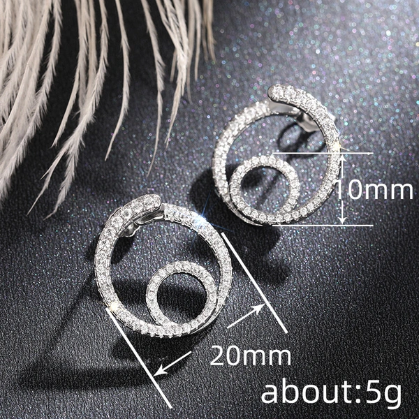  European and American hot-selling geometric line earrings, fashionable and light luxury design earrings for women, daily matching