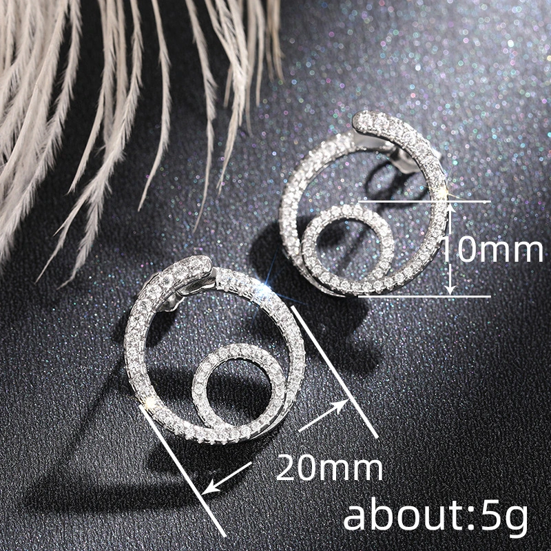  European and American hot-selling geometric line earrings, fashionable and light luxury design earrings for women, daily matching