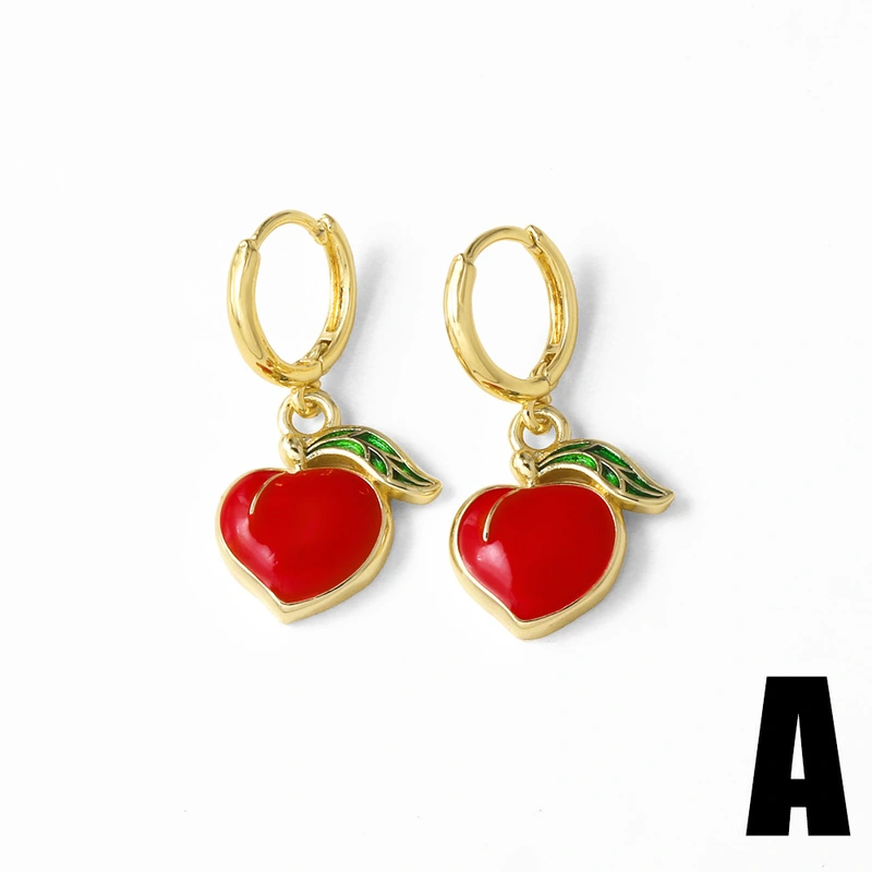AS jewelry European and American oil drop fruit cherry strawberry pendant earrings earrings era098 earrings
