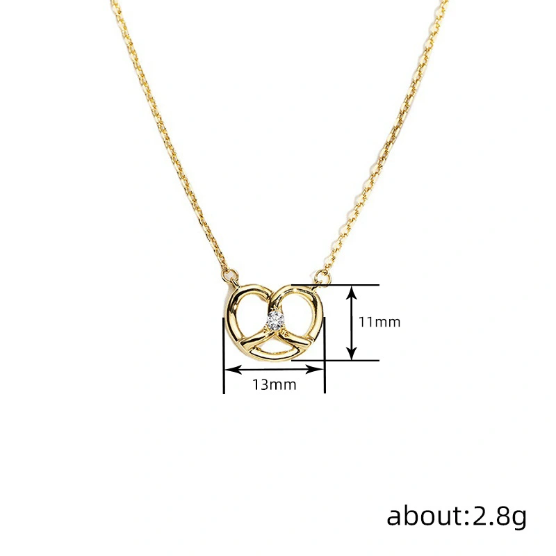  Manufacturer's source hot selling exquisite necklace for women, heart-shaped micro-inlaid zircon jewelry, simple daily wear style