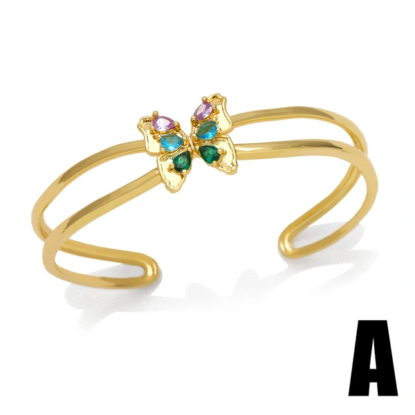 Light luxury high-end full diamond zircon butterfly bracelet female niche design star five-pointed star bracelet brd72