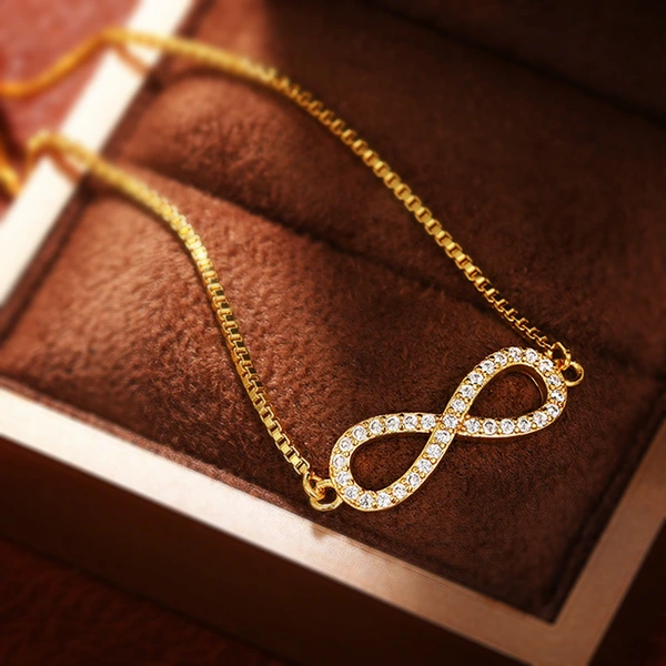 Hot selling bracelet for women, Mobius ring micro inlaid zircon jewelry, adjustable jewelry