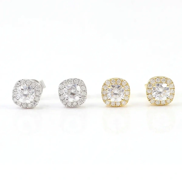 Manufacturer's new light luxury simple geometric earrings for women classic zircon temperament earrings fashionable daily accessories