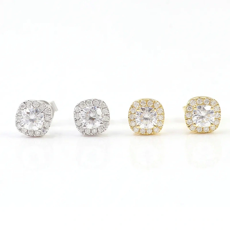 Manufacturer's new light luxury simple geometric earrings for women classic zircon temperament earrings fashionable daily accessories