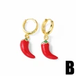 AS jewelry European and American simple design copper plated real gold cherry fruit pepper pendant earrings earrings eru17