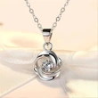  Love at first sight rotating love necklace for women Japanese and Korean simple temperament creative pendant four-leaf clover versatile necklace