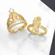 Hot selling European and American style personality niche design high-end crown Virgin Mary ring female rij01
